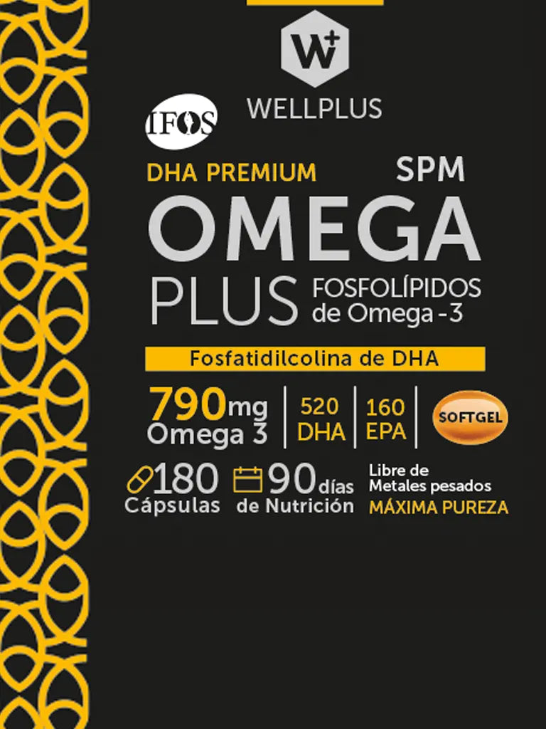 3 x Omega Plus 790 Mg, 3 x 180 capsulas, wellplus