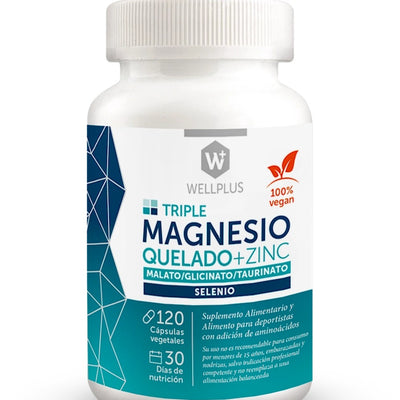 Triple Magnesio Quelado + Zinc | 120 Cápsulas