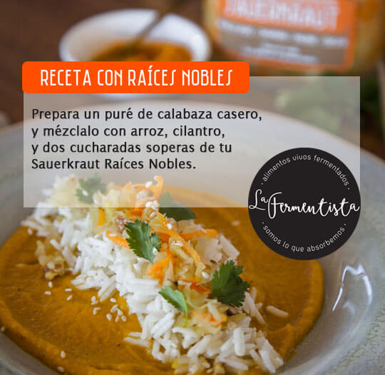 Fermento Sauerkraut Raices Nobles, 640 gr, marca La Fermentista