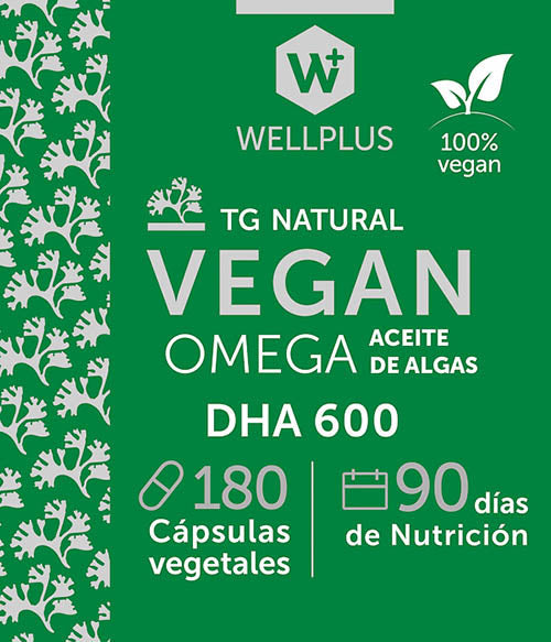 3 x Vegan Omega 3, 3 x 180 capsulas, wellplus