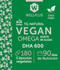 3 x Vegan Omega 3, 3 x 180 capsulas, wellplus