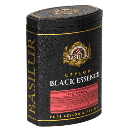 black essence rosa bergamota te negro en hoja, 100 gr, basilur