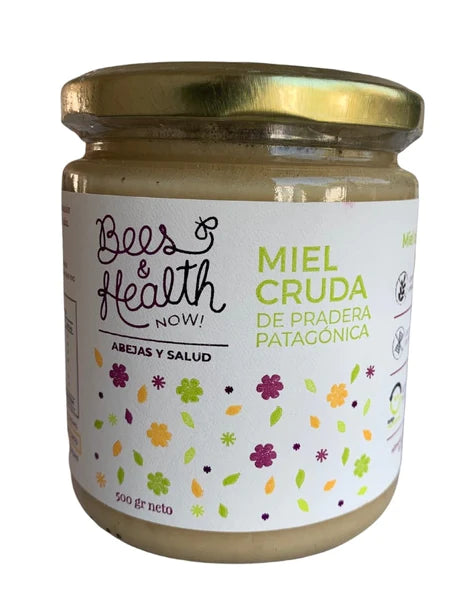 Miel Cruda Pradera Patagónica, 500 gr, Bees & Health