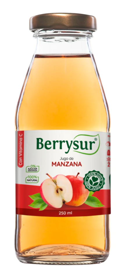 jugo manzana, 250 ml, berrysur