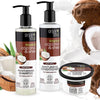 Shampoo, acondicionador y mascarilla Organic Shop Coco y Karité con cocos