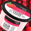 Mascarilla capilar Organic Shop Frambuesa y Açaí sobre frambuesas