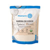 Harina de coco orgánica Manare en bolsa doypack de 500 g, frente