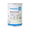 Bebida de coco orgánica Manare en lata de 400 ml, frente