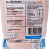 Reverso de la sal rosada del Himalaya fina Manare con ingredientes y tabla nutricional