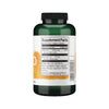 Rótulo trasero con la tabla Supplement Facts de la vitamina C 1000 mg Swanson