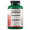 Rótulo posterior con la información nutricional del Omega 3 Swanson