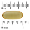 Softgel de Omega 3 Swanson junto a una regla de tamaño