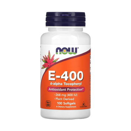 Vitamina E-400 Softgel, 100 cap, Now