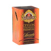 Caja Basilur Ceylon Premium en ángulo con el costado lateral