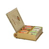 Lata libro Collection No. 1 abierta con sobres de té Basilur