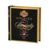 Tea Book Specialty Classics de Basilur en ángulo, lata negra y dorada