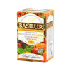 Caja Basilur Fruit Infusions Vol. I en ángulo con el costado lateral