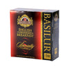 Caja Basilur English Breakfast 100 bolsitas en ángulo