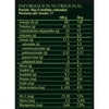 Tabla de información nutricional de VeggiPro Berries Aqua Solar por porción de 36 g