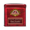 Lata roja Basilur Ceylon Heritage Royal Breakfast de 50 g, vista frontal