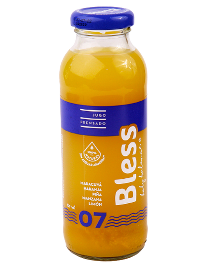 Jugo Prensado Maracuya Naranja Piña, 300 ml, Bless