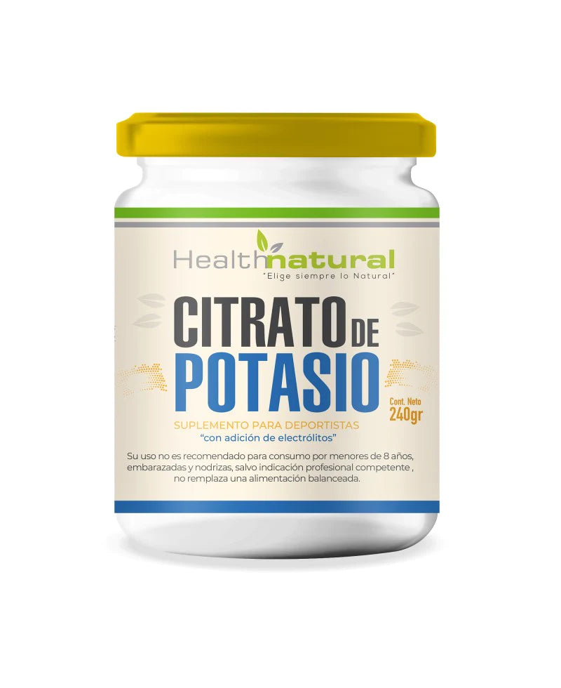 Potasio Citrato en polvo, 240 gr, Health Natural