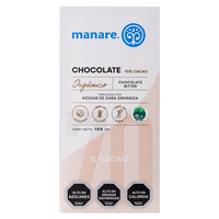 Barra de Cacao orgánico 70%, 100 gr, marca Manare