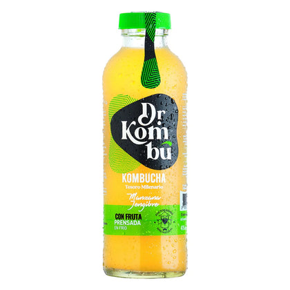 kombucha manzana y jengibre, 475 ml, dr kombu