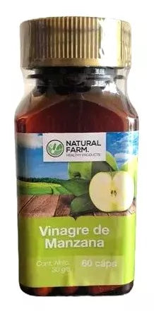 vinagre de manzana en capsulas, 120 cap, natural farm