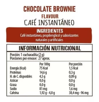 Café Instantáneo Chocolate Brownie, 50 gr, Beanies
