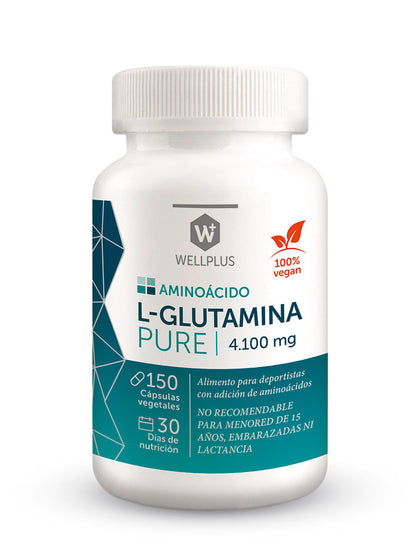 l glutamina pure, 150 cap, wellplus