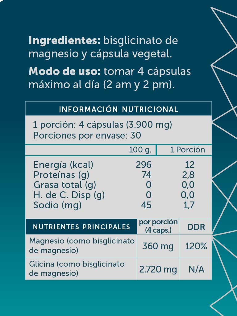 Magnesio Bisglicinato Pure, 120 cap