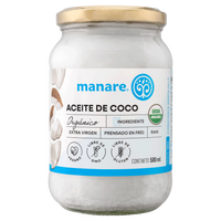 Aceite de Coco orgánico, 500 ml, marca Manare