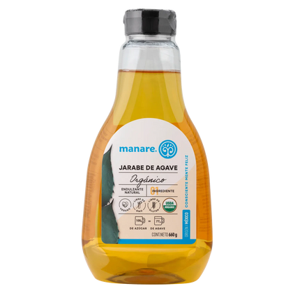 Jarabe de Agave orgánico, 660 gr, marca Manare