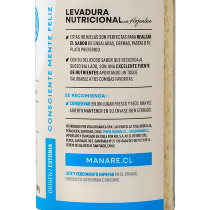 Levadura Nutricional, 100 gr, marca Manare
