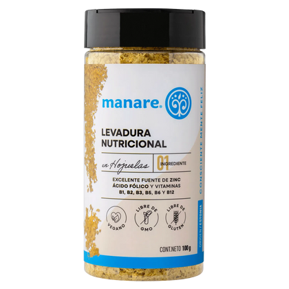 Levadura Nutricional, 100 gr, marca Manare