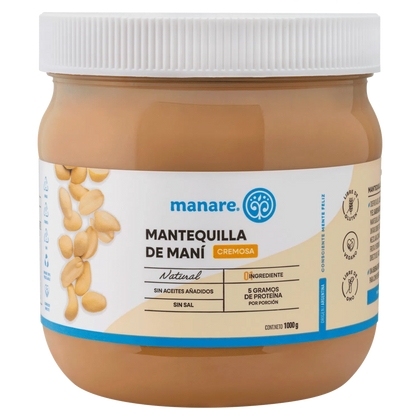 Mantequilla de Mani, 1000 gr, marca Manare