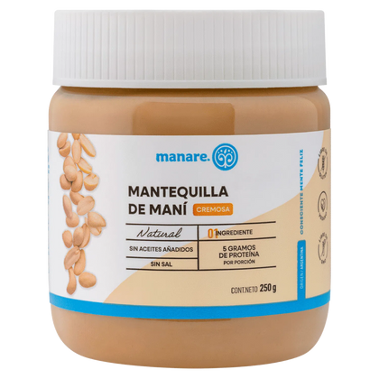 Mantequilla de Mani, 250 gr, marca Manare
