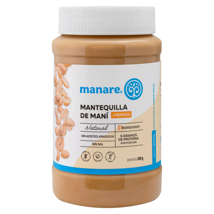 Mantequilla de Mani, 500 gr, marca Manare
