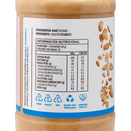 Mantequilla de Mani Crocante, 500 Gr, Manare