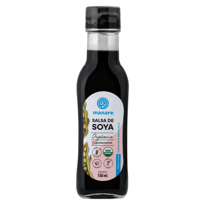 Salsa de Soya orgánica sin gluten, 150 ml, marca Manare