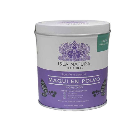 Maqui en polvo Liofilizado, 100 gr, marca Isla Natura
