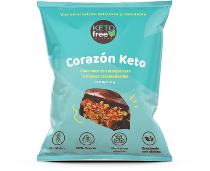 Corazón de Manjar Y Nuez Keto, 1 Uni, Keto Free