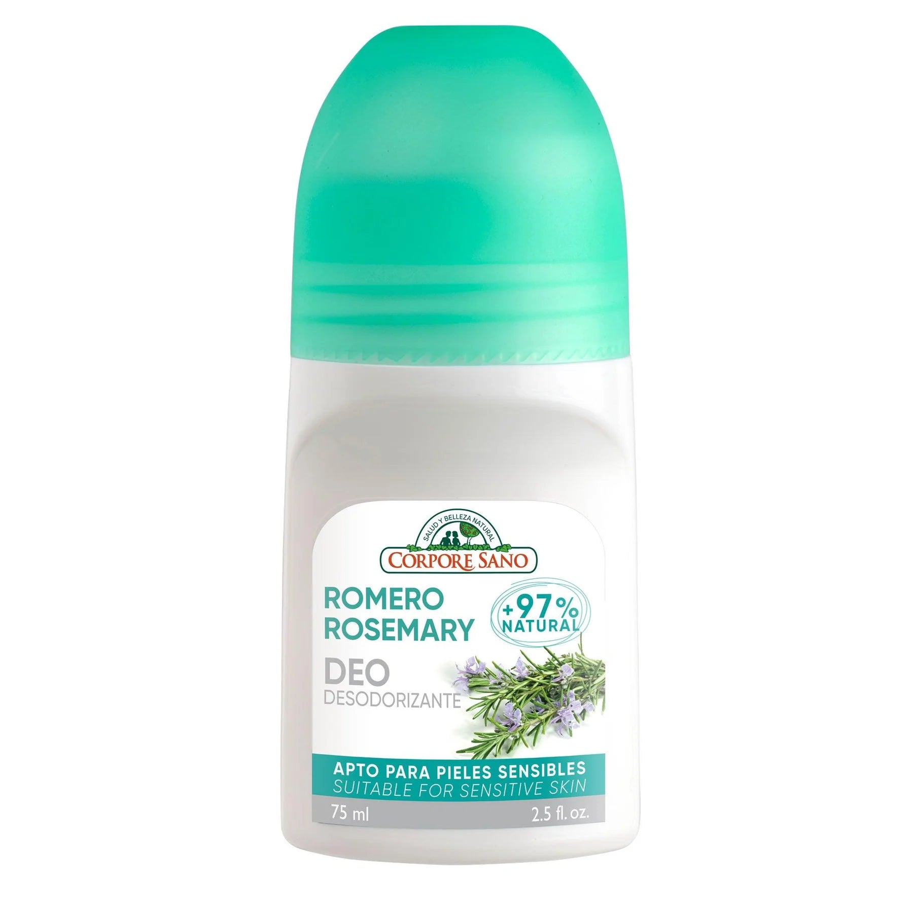 Desodorante Roll On Romero, 75 ml, Corpore Sano