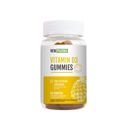 vitamina d3 en gomitas, 60 uni, new pharma