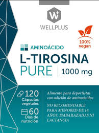 l-tirosina pure, 120 cap, wellplus