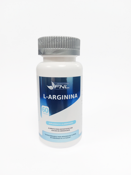 L Arginina en capsulas de 600 Mg, 60 Cap, marca Fnl