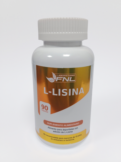 L Lisina en capsulas de 600 Mg, 90 Cap, marca Fnl