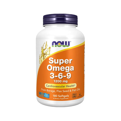 super omega 3-6-9, 180 cap, now