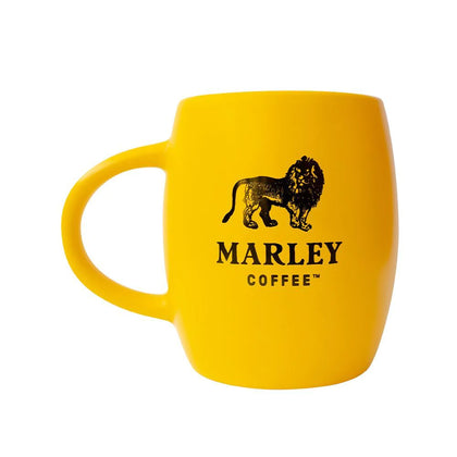 mug cerámico amarillo, marley coffee